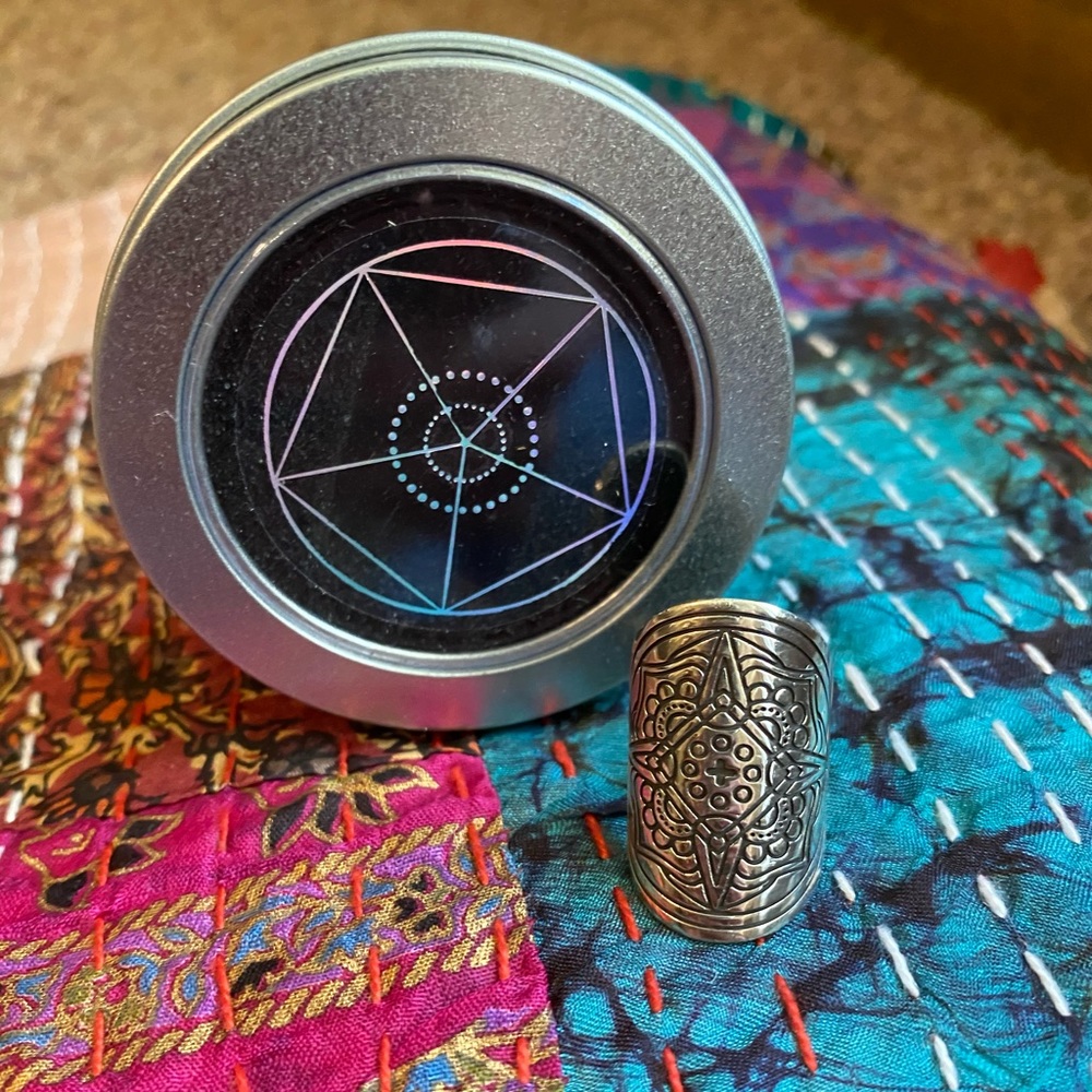 The Fifth Element Life Mantra Mandala Ring